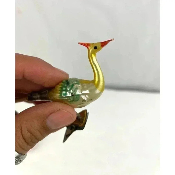 Antique German Blown Glass Clip on Birds with Tails Christmas Ornaments VTG - Picture 4 of 16